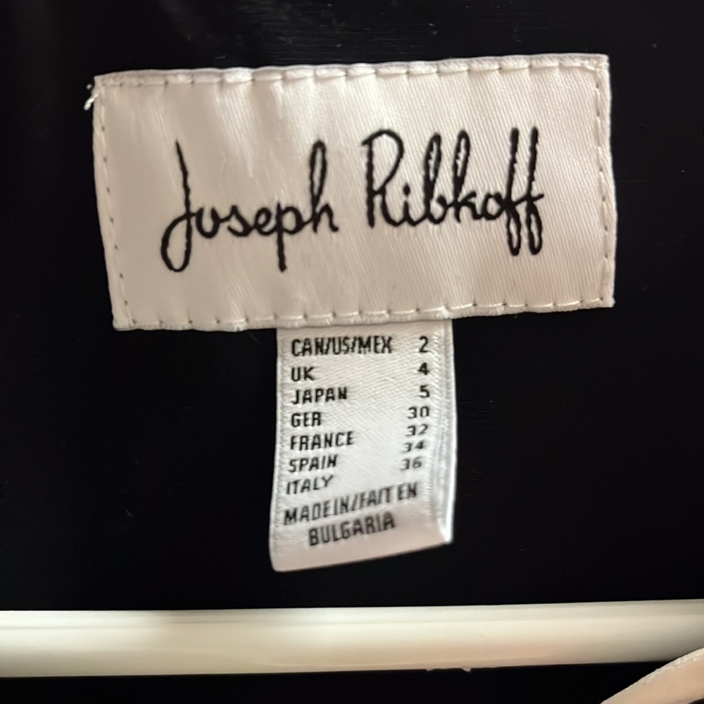 Joseph Ribkoff Black white Open Front jacket, blazer size 2, with pockets - Picture 3 of 6